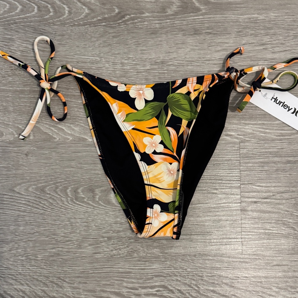 Hurley Tropical Print Tie-Side Bikini Bottom